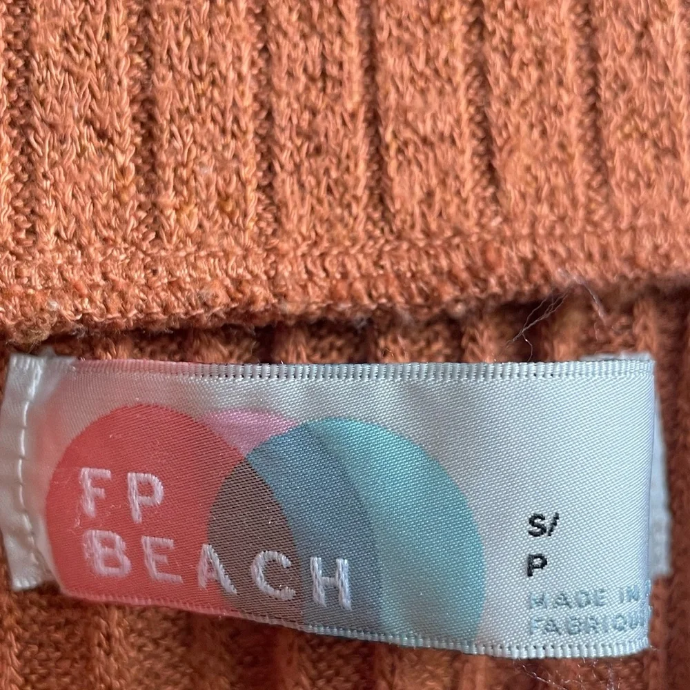 FP Beach to Night Ribbed Midi Skirt in Rust by Free People